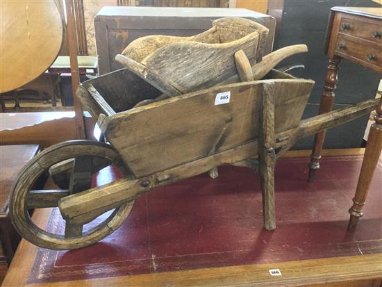Two wheelbarrows